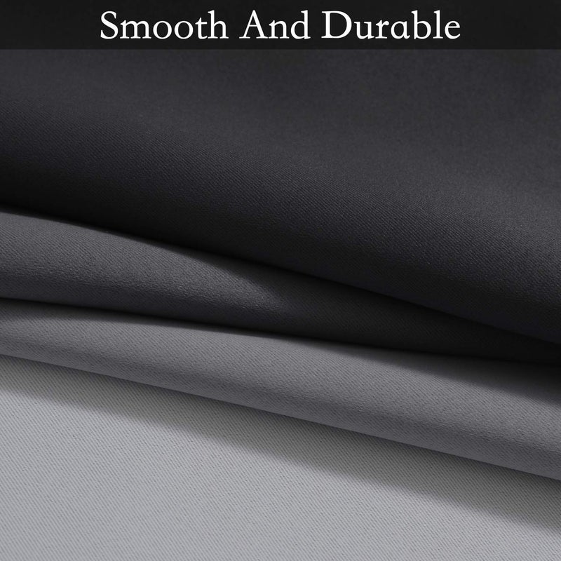 SimpleHome Ombre Room Darkening Curtains for Bedroom, Gradient Black to Grey White Light Blocking Thermal Insulated Grommet Window Curtains/Drapes for Living Room,2 Panels, 52x84 inches Length - Image 5